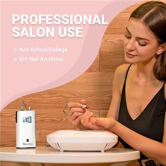 Professional Rechargeable 30000 rpm Nail Drill,SC320H Portable Electric E File - Picture 5 of 7